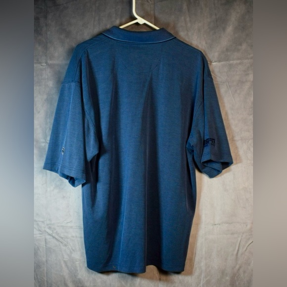 Nike Golf Dri-Fit Polo Men's L Navy Blue Short Sleeve ESPN Embroidery - Picture 2 of 6